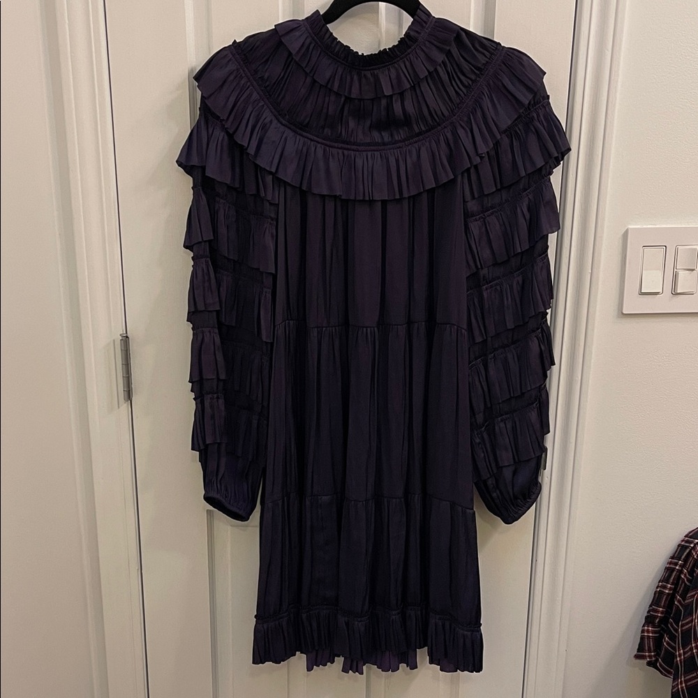 Ulla Johnson Purple Pleated Dress